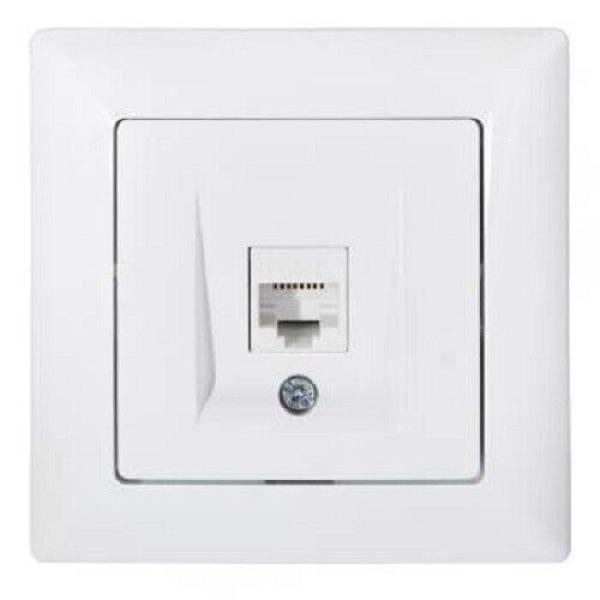 Gunsan Visage Datenbuchse 1-fach CAT6 Internet Netzwerk Weiss